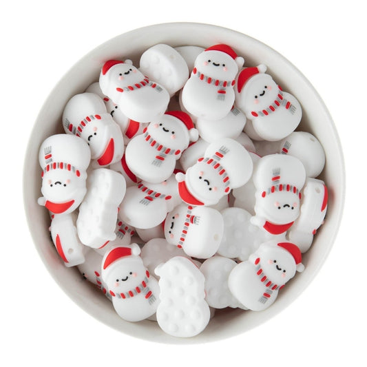 Silicone Focal Beads Snowmen from Cara & Co Craft Supply