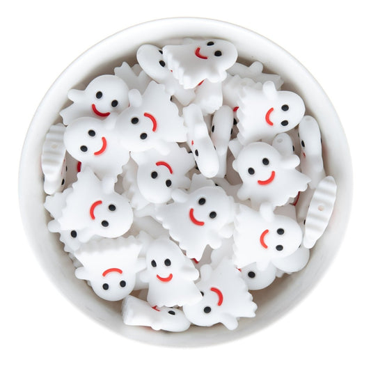 Silicone Focal Beads Spooky White from Cara & Co Craft Supply