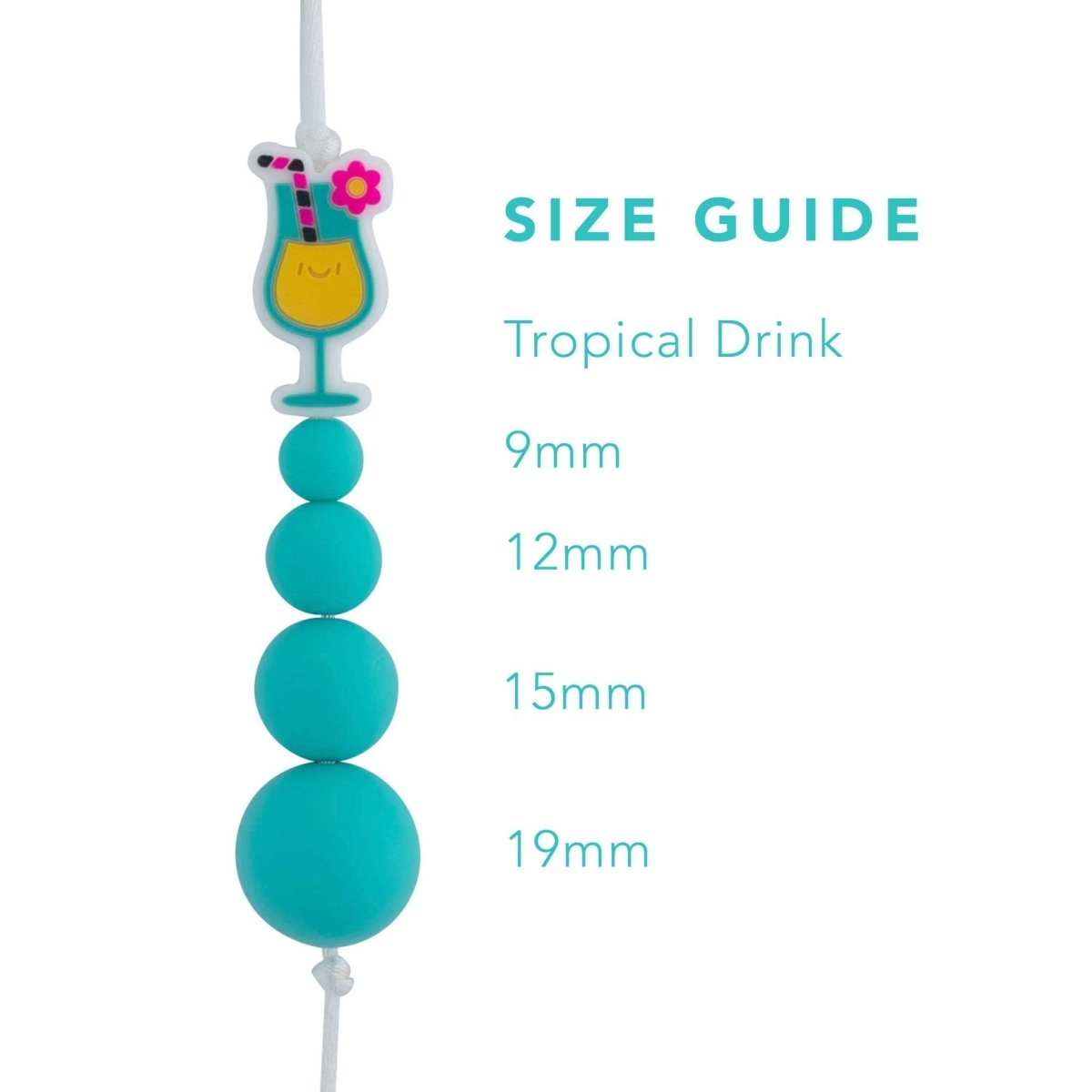 Silicone Focal Beads Tropical Drinks from Cara & Co Craft Supply