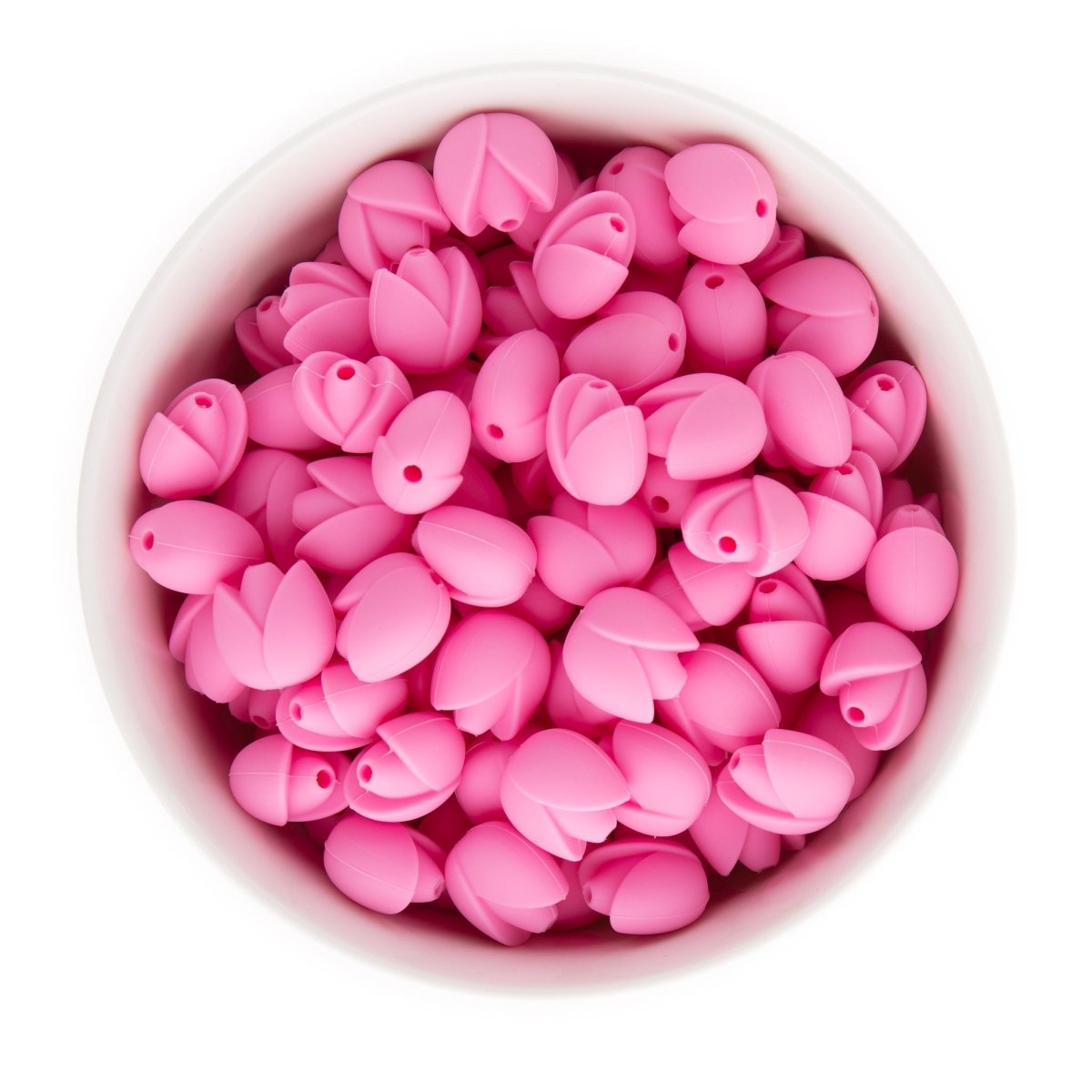 Silicone Focal Beads Tulips Cotton Candy Pink from Cara & Co Craft Supply