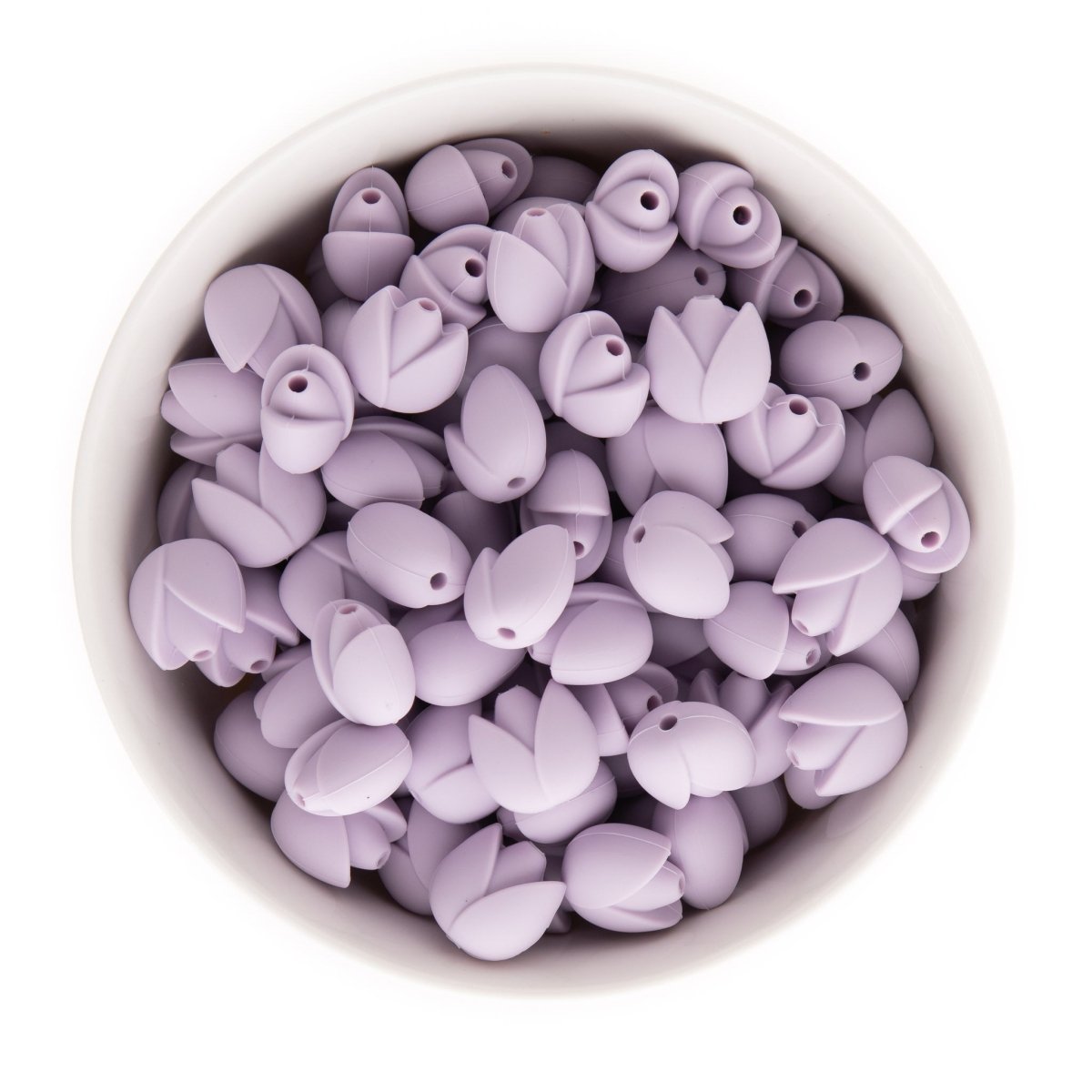 Silicone Focal Beads Tulips Lilac from Cara & Co Craft Supply