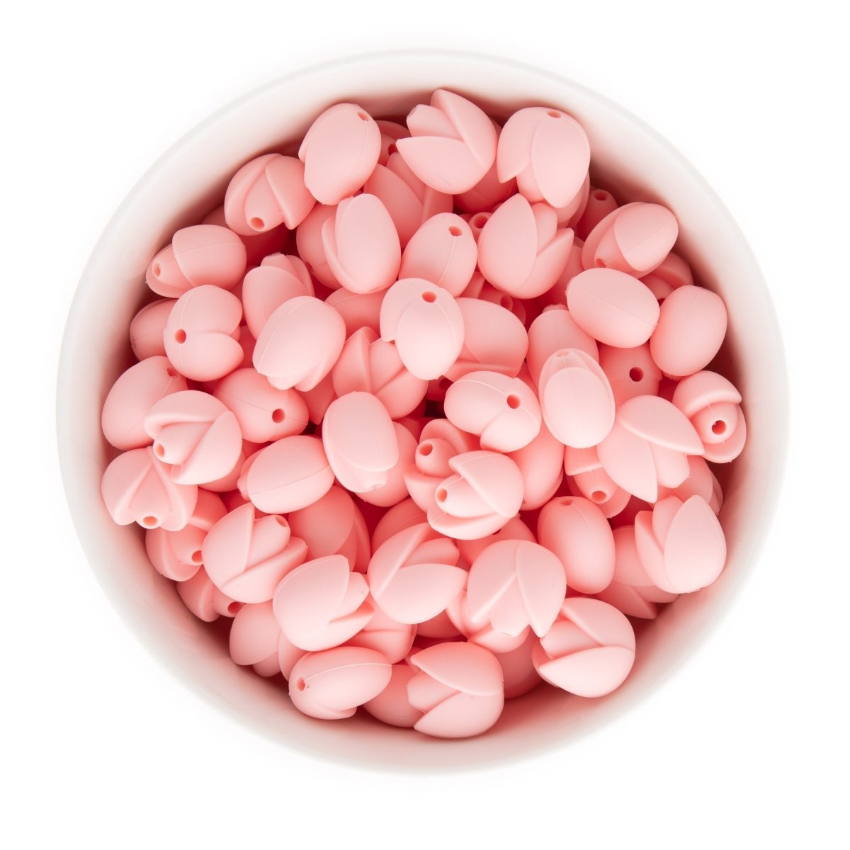 Silicone Focal Beads Tulips Soft Pink from Cara & Co Craft Supply
