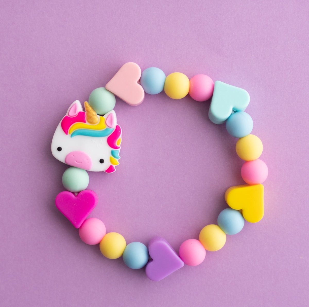 Silicone Focal Beads Unicorns Southern Peach from Cara & Co Craft Supply