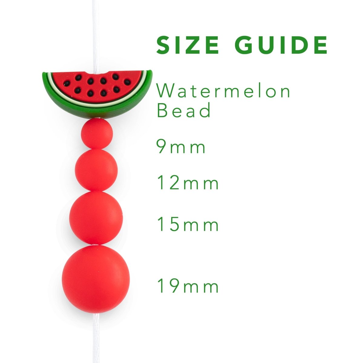 Silicone Focal Beads Watermelons from Cara & Co Craft Supply