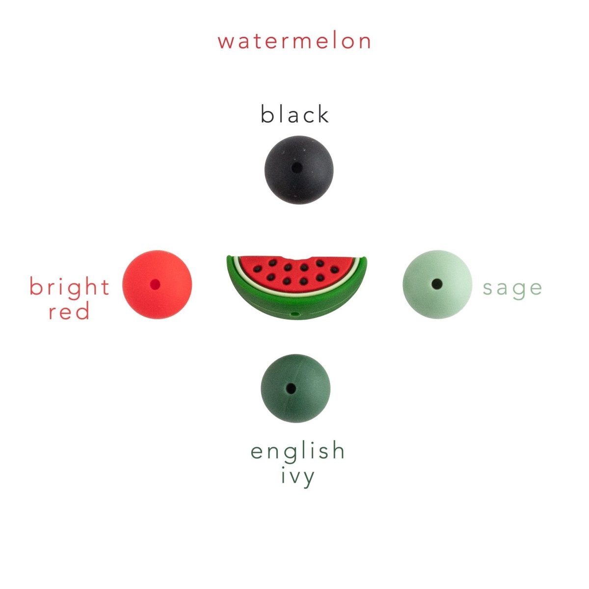 Silicone Focal Beads Watermelons from Cara & Co Craft Supply