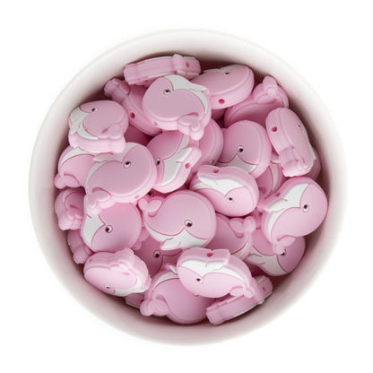 Silicone Focal Beads Whales Light Pink from Cara & Co Craft Supply
