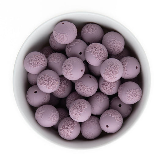 Silicone Round Beads Embossed Rounds 19mm from Cara & Co Craft Supply
