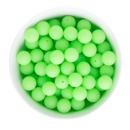 Silicone Round Beads Glow in the Dark Rounds 15mm from Cara & Co Craft Supply