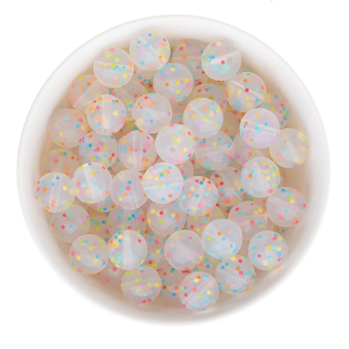 Silicone Round Beads Sprinkle Rounds 15mm from Cara & Co Craft Supply