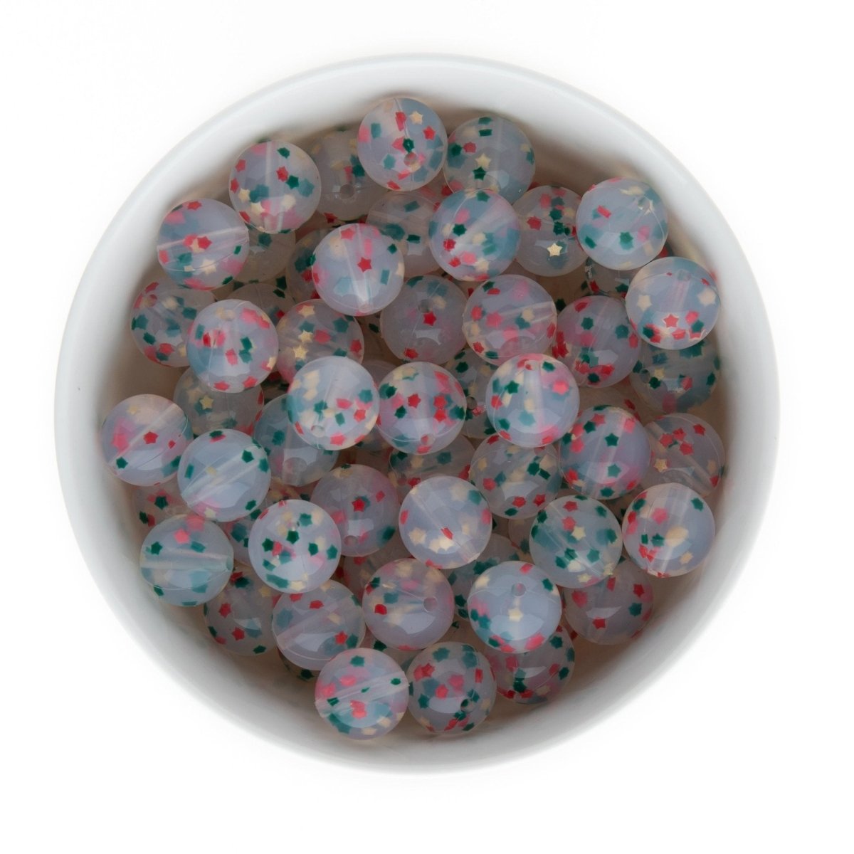 Silicone Round Beads Sprinkle Rounds 15mm from Cara & Co Craft Supply