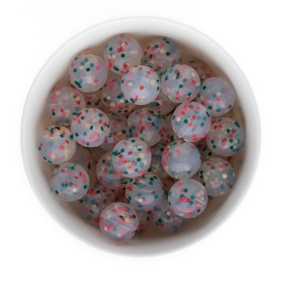 Silicone Round Beads Sprinkle Rounds 19mm from Cara & Co Craft Supply