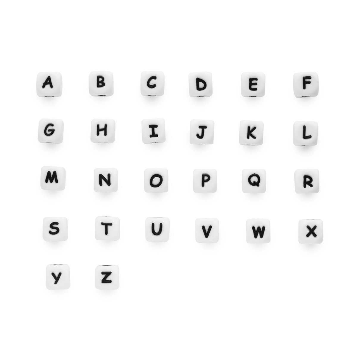 Cara & Co Alphabet Letter Start Kit - 125 store 12mm Silicone Beads - See Description