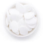 Silicone Shape Beads Faceted Ovals White from Cara & Co Craft Supply