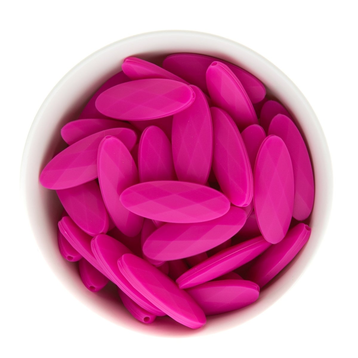 Silicone Shape Beads Marquise Fuchsia from Cara & Co Craft Supply