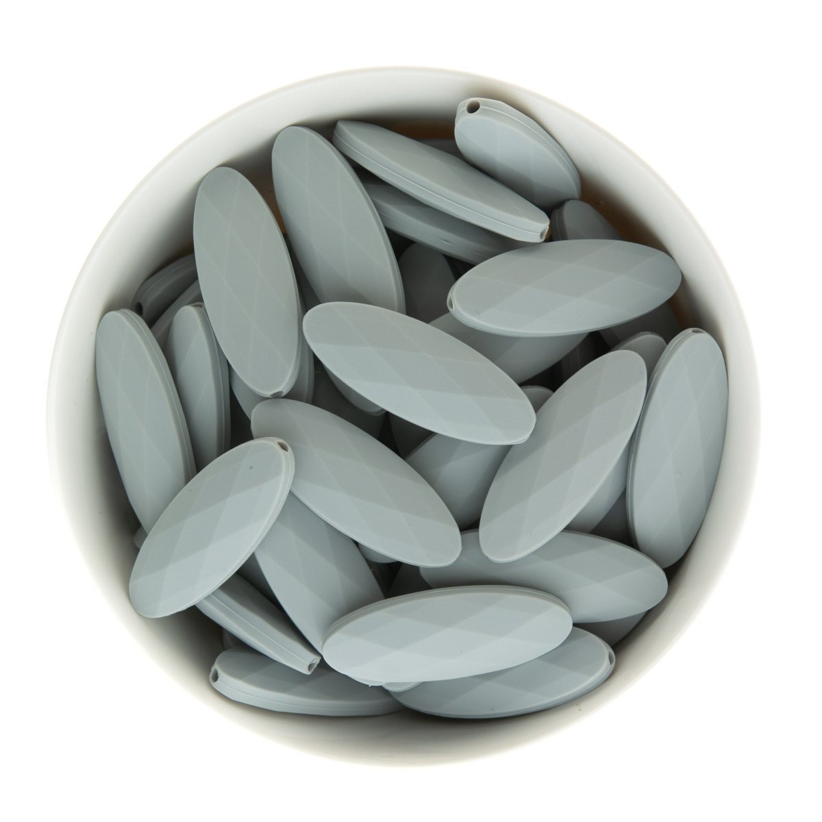 Silicone Shape Beads Marquise Glacier Grey from Cara & Co Craft Supply