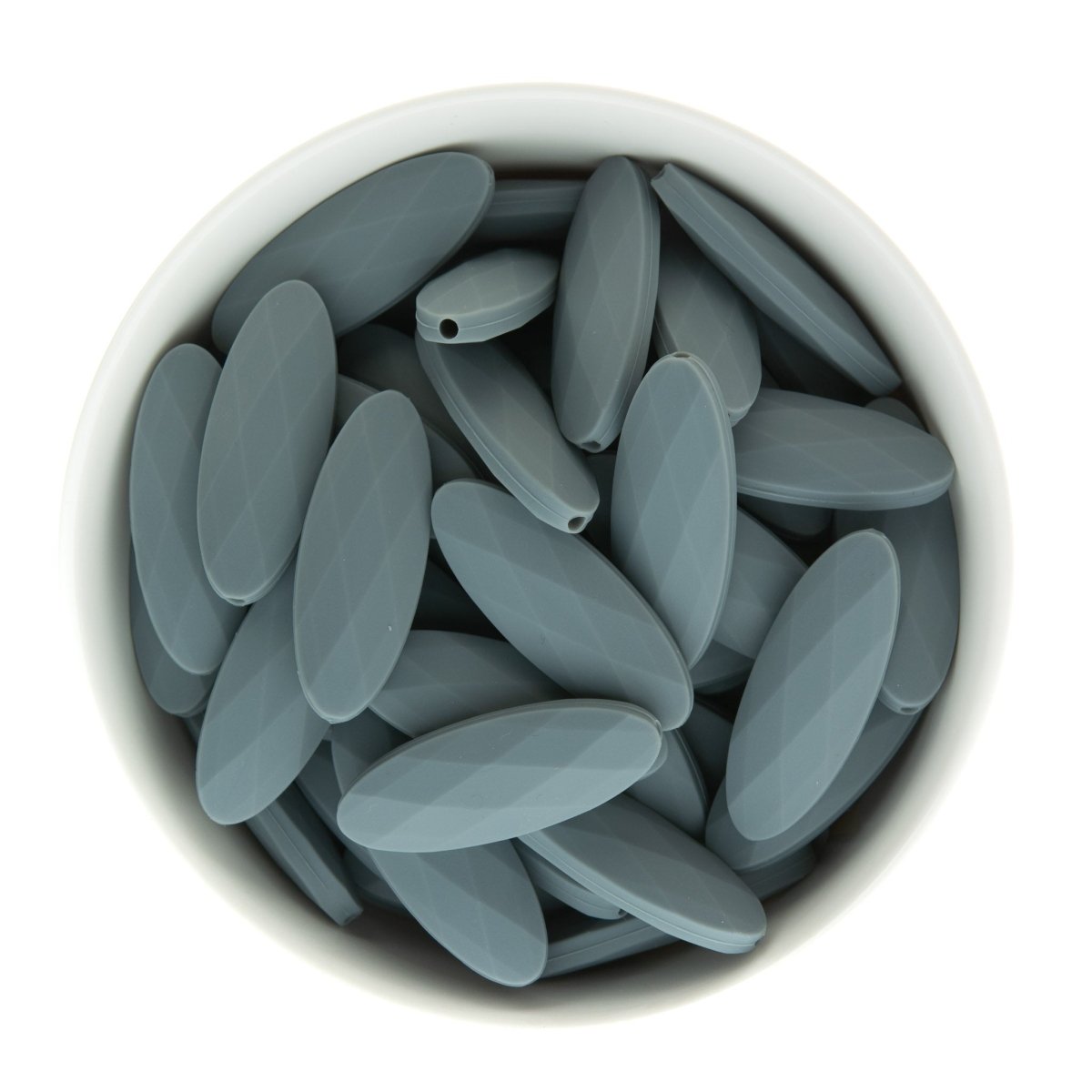 Silicone Shape Beads Marquise Grey from Cara & Co Craft Supply