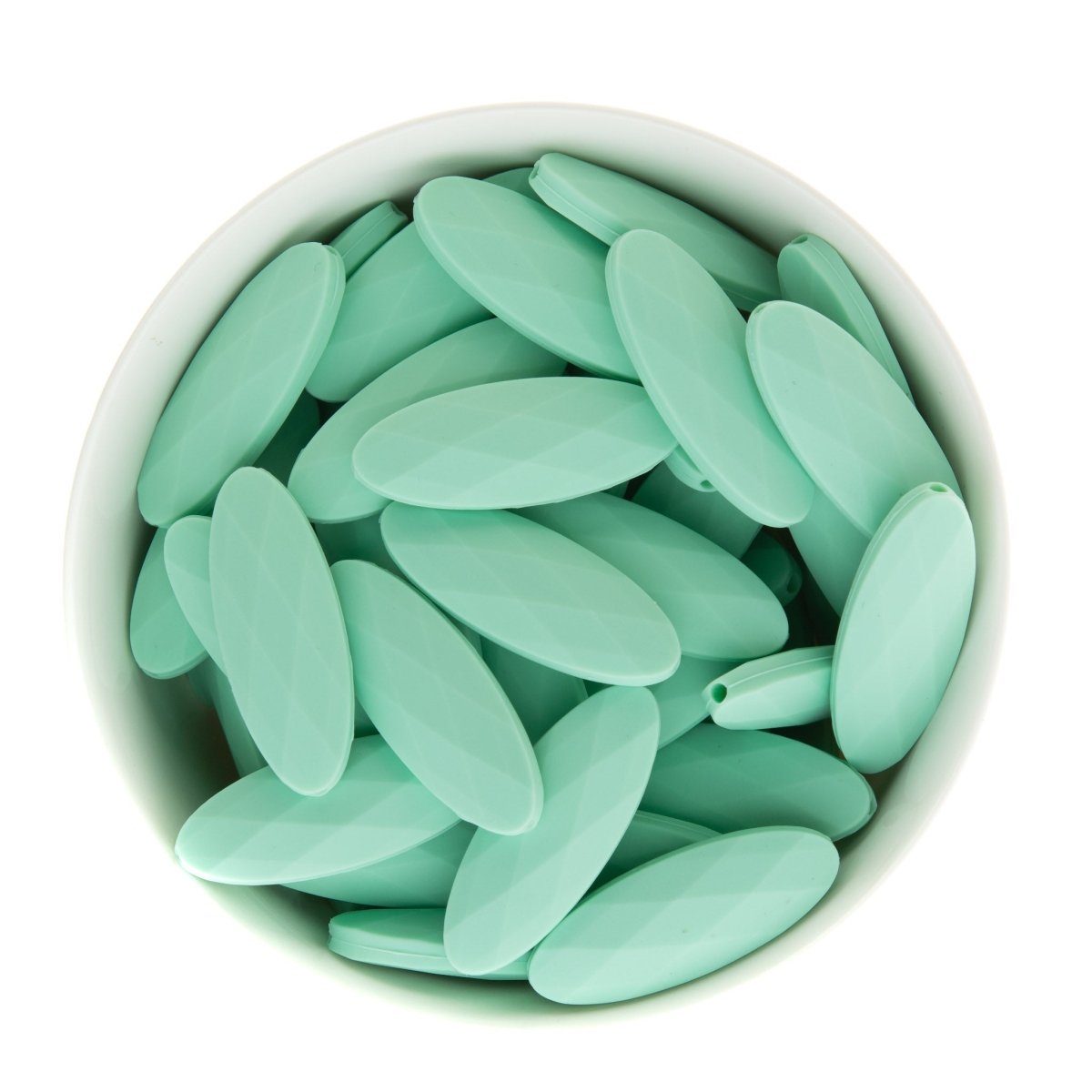 Silicone Shape Beads Marquise Mint from Cara & Co Craft Supply