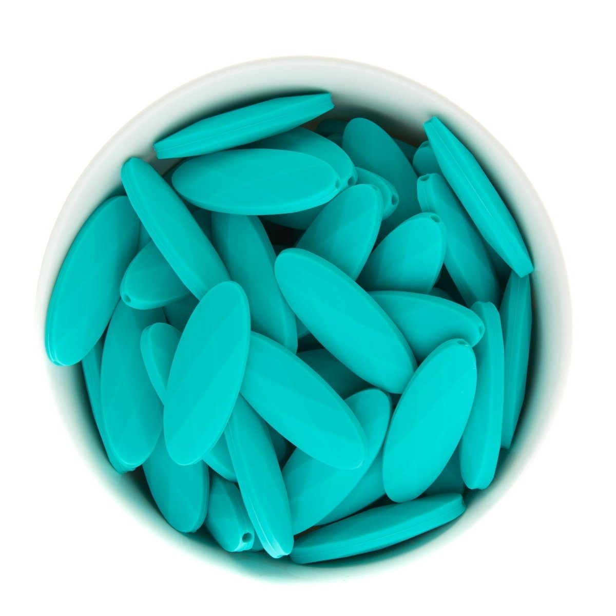 Silicone Shape Beads Marquise Turquoise from Cara & Co Craft Supply