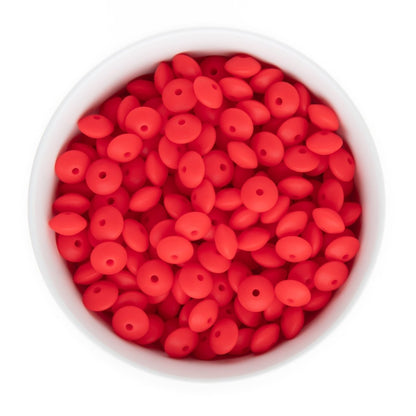 Silicone Shape Beads Saucers Bright Red from Cara & Co Craft Supply