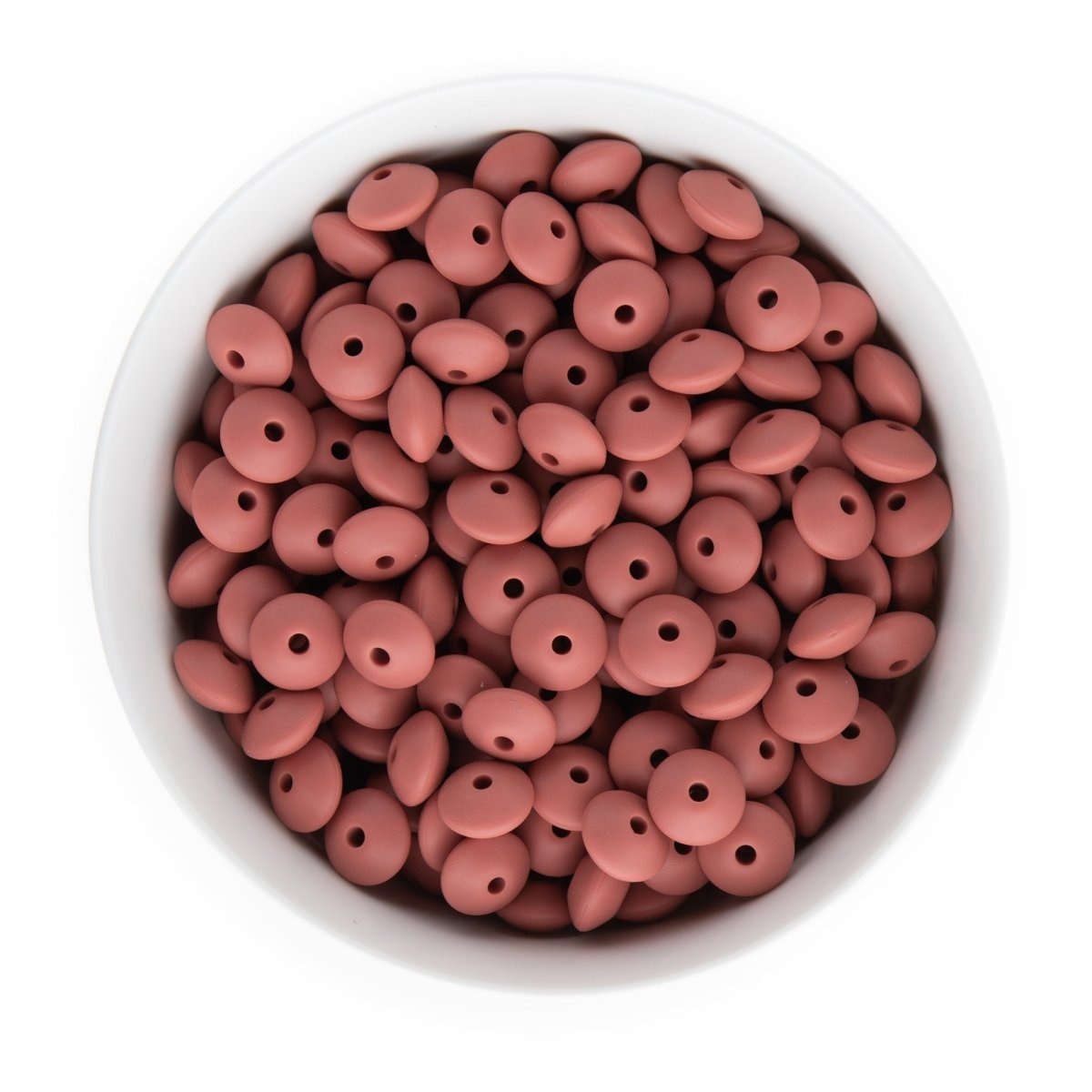 Silicone Shape Beads Saucers Burgundy Rose from Cara & Co Craft Supply