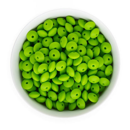 Silicone Shape Beads Saucers Chartreuse Green from Cara & Co Craft Supply