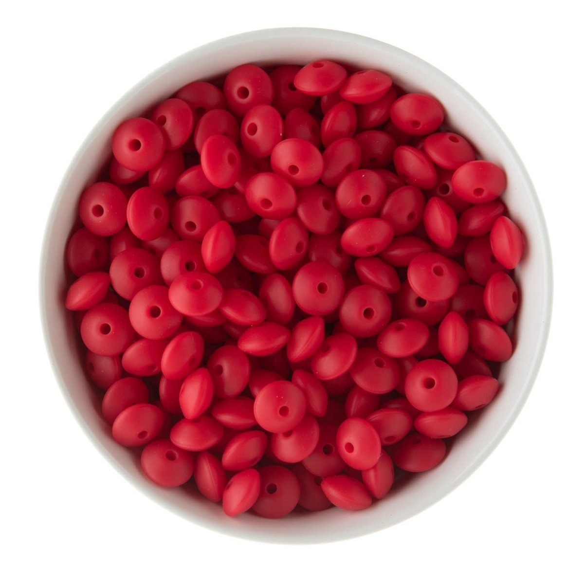 Silicone Shape Beads Saucers Cherry Red from Cara & Co Craft Supply