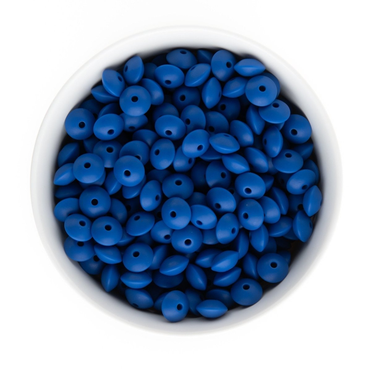 Silicone Shape Beads Saucers Classic Blue from Cara & Co Craft Supply