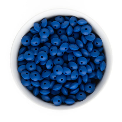 Silicone Shape Beads Saucers Classic Blue from Cara & Co Craft Supply