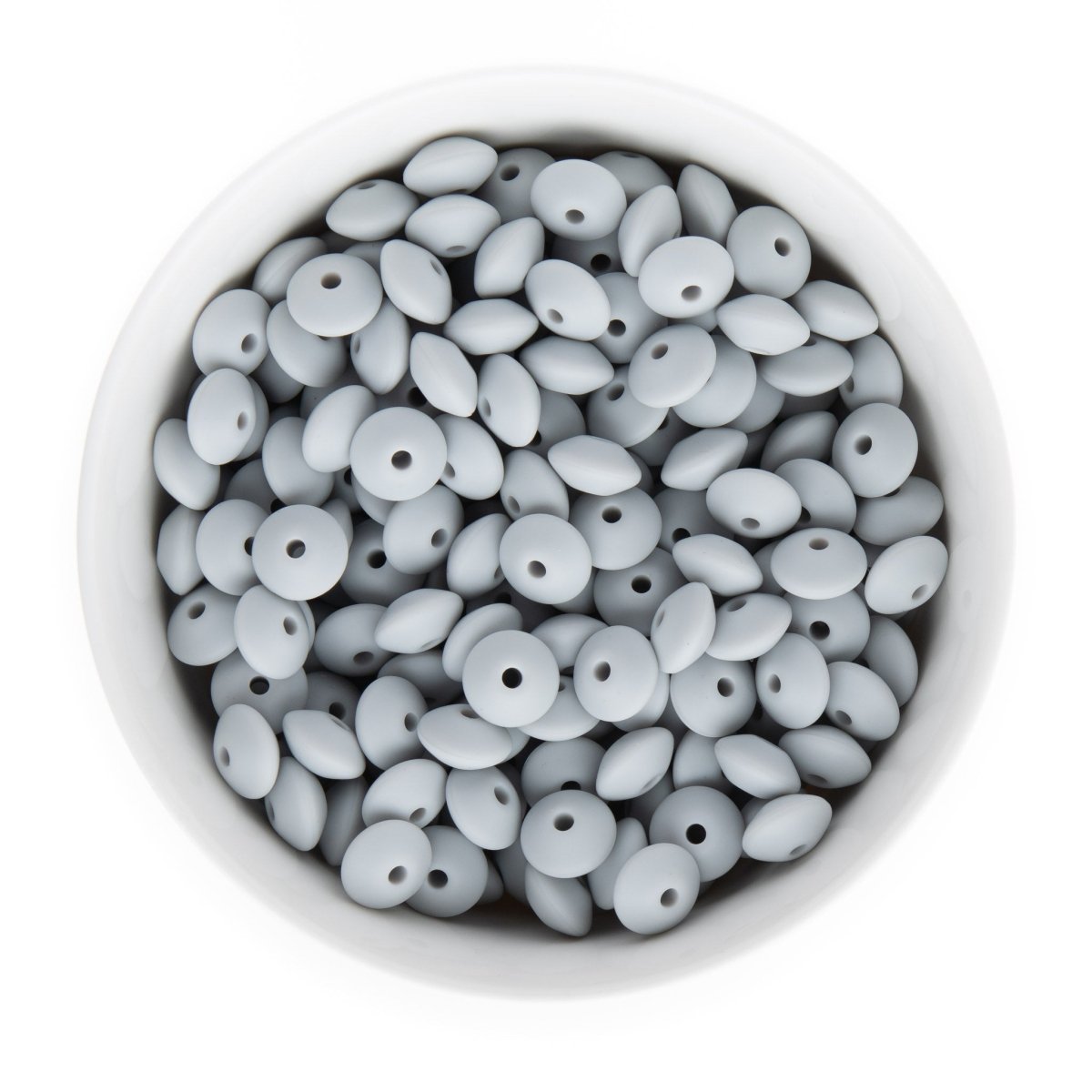 Silicone Shape Beads Saucers Glacier Grey from Cara & Co Craft Supply