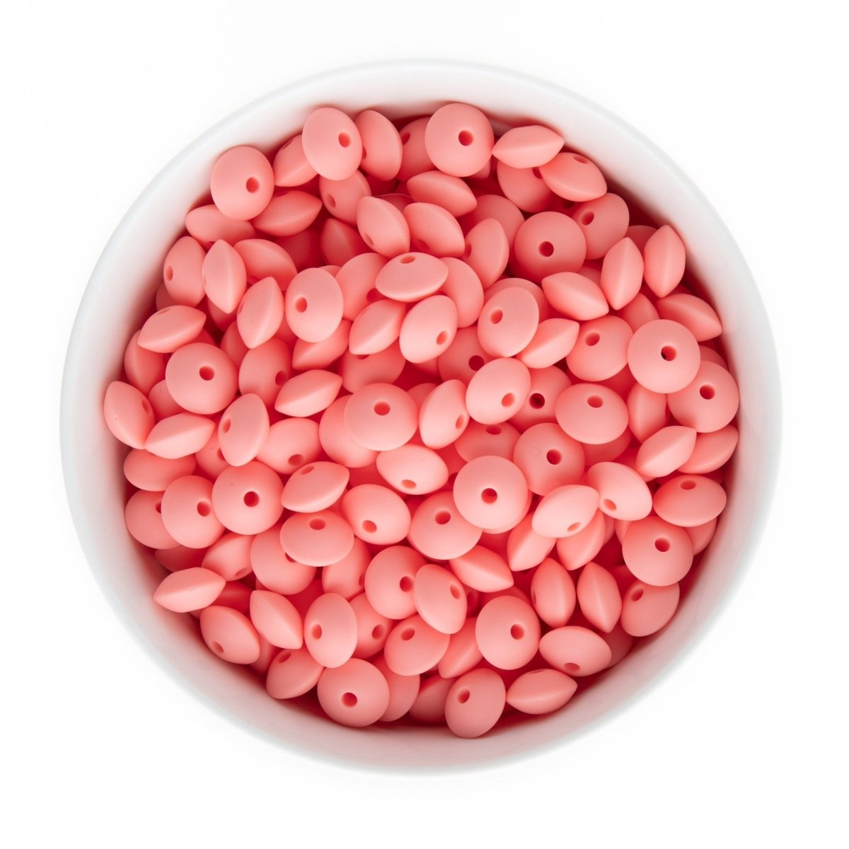 Silicone Shape Beads Saucers Grapefruit Pink from Cara & Co Craft Supply