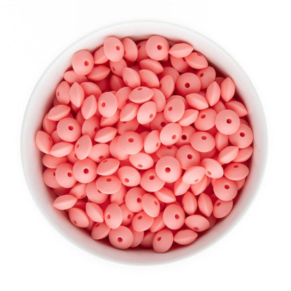 Silicone Shape Beads Saucers Grapefruit Pink from Cara & Co Craft Supply