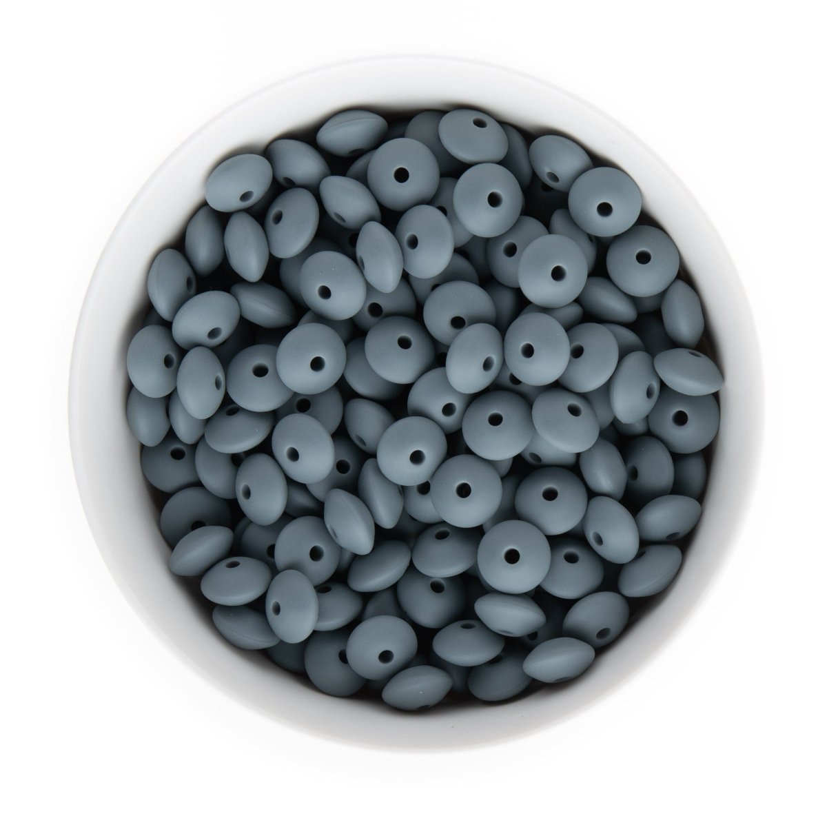 Silicone Shape Beads Saucers Grey from Cara & Co Craft Supply