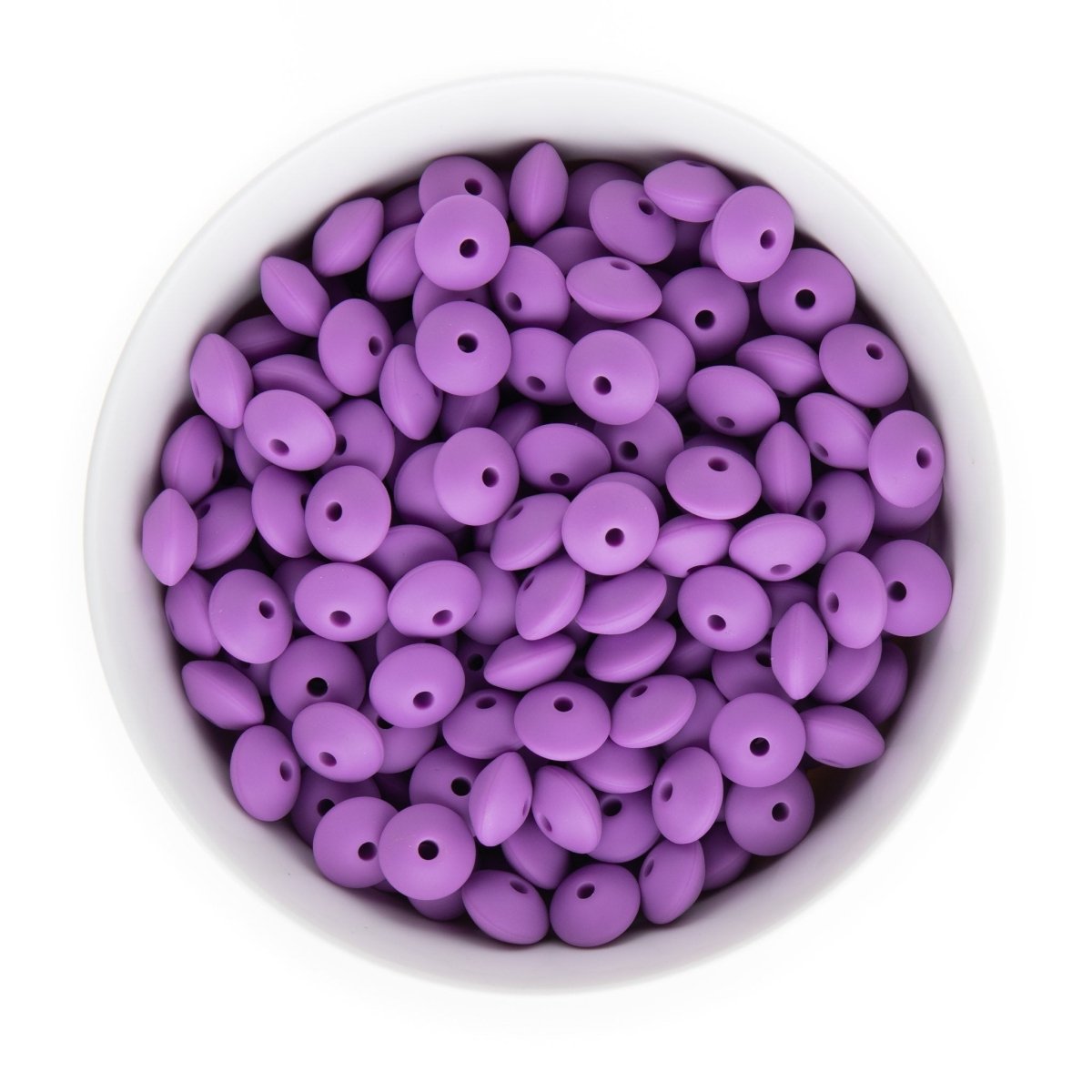 Silicone Shape Beads Saucers Lavender from Cara & Co Craft Supply