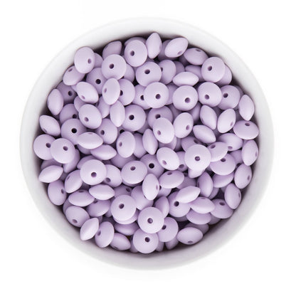 Silicone Shape Beads Saucers Light Purple from Cara & Co Craft Supply