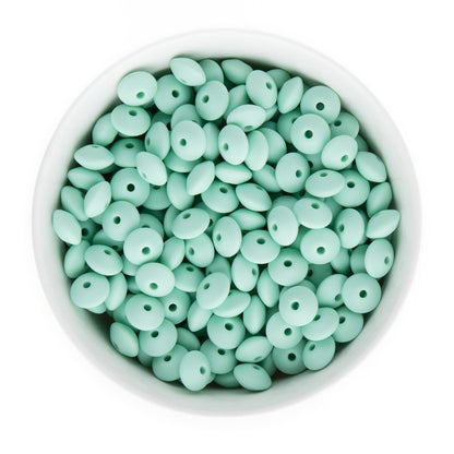 Silicone Shape Beads Saucers Mint from Cara & Co Craft Supply