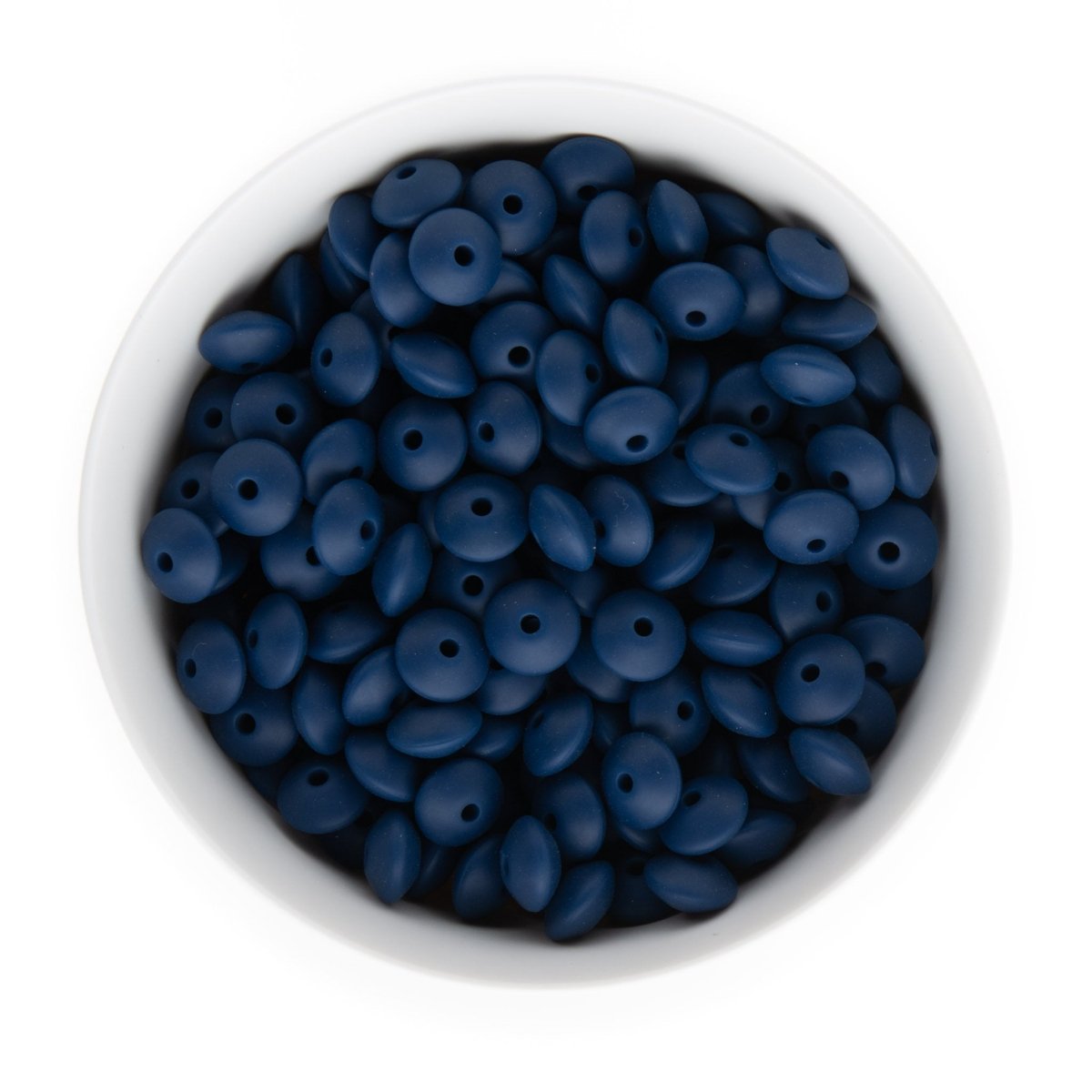 Silicone Shape Beads Saucers Navy Peony from Cara & Co Craft Supply
