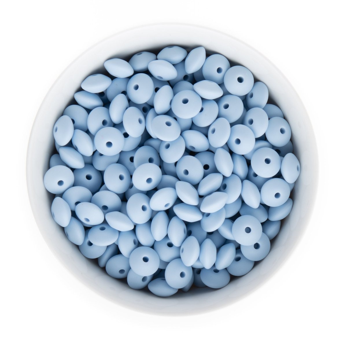 Silicone Shape Beads Saucers Pastel Blue from Cara & Co Craft Supply