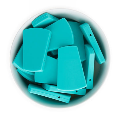 Silicone Shape Beads Trapezoids Turquoise from Cara & Co Craft Supply