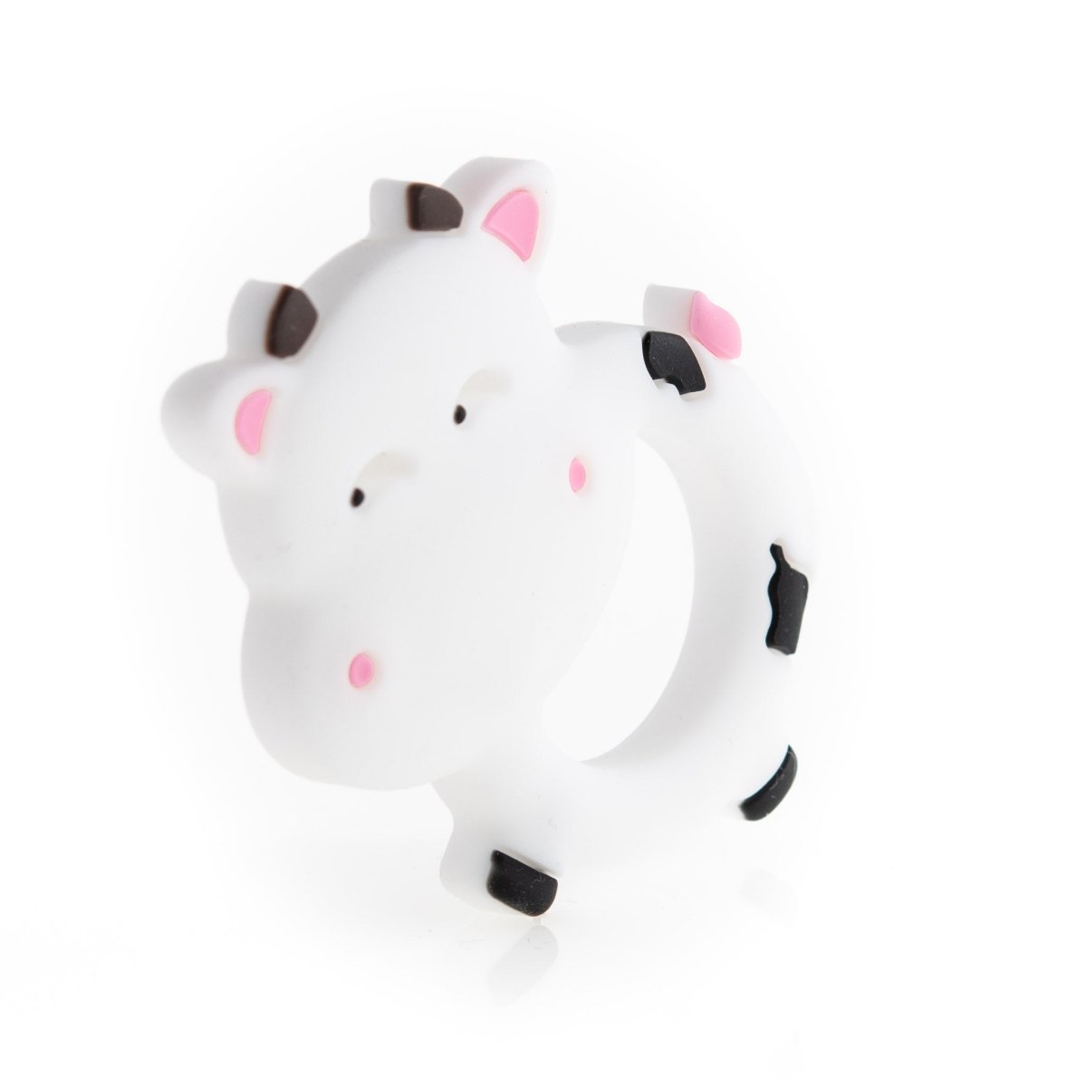 Silicone Teethers and Pendants Cows White from Cara & Co Craft Supply