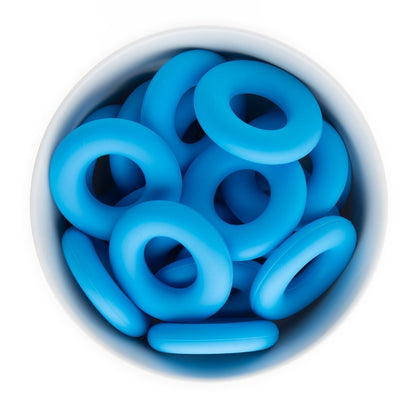 Silicone Teethers and Pendants Donuts Sky Blue from Cara & Co Craft Supply