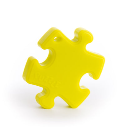 Silicone Teethers and Pendants Puzzle Lemon Yellow from Cara & Co Craft Supply