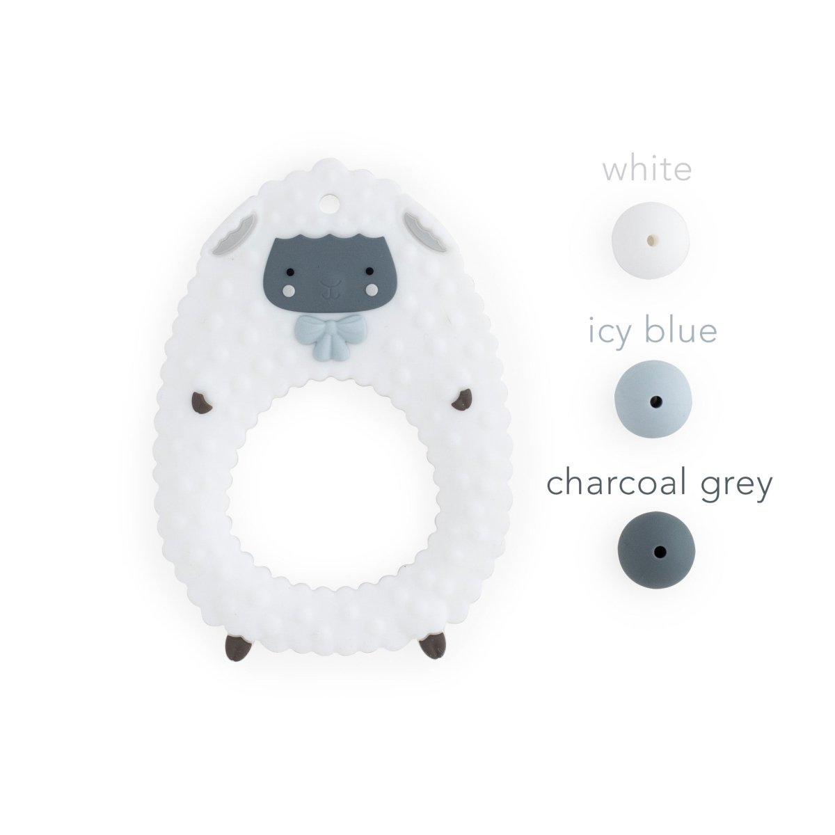 Silicone Teethers and Pendants Sheep Icy Blue from Cara & Co Craft Supply