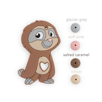Silicone Teethers and Pendants Sloths Salted Caramel from Cara & Co Craft Supply