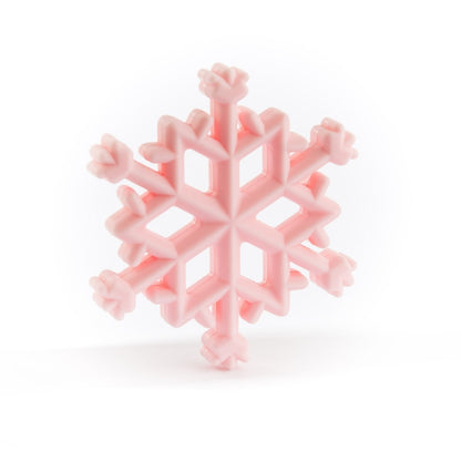 Silicone Teethers and Pendants Snowflakes Soft Pink from Cara & Co Craft Supply
