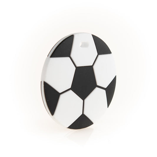 Silicone Teethers and Pendants Soccer Balls Glacier Grey from Cara & Co Craft Supply