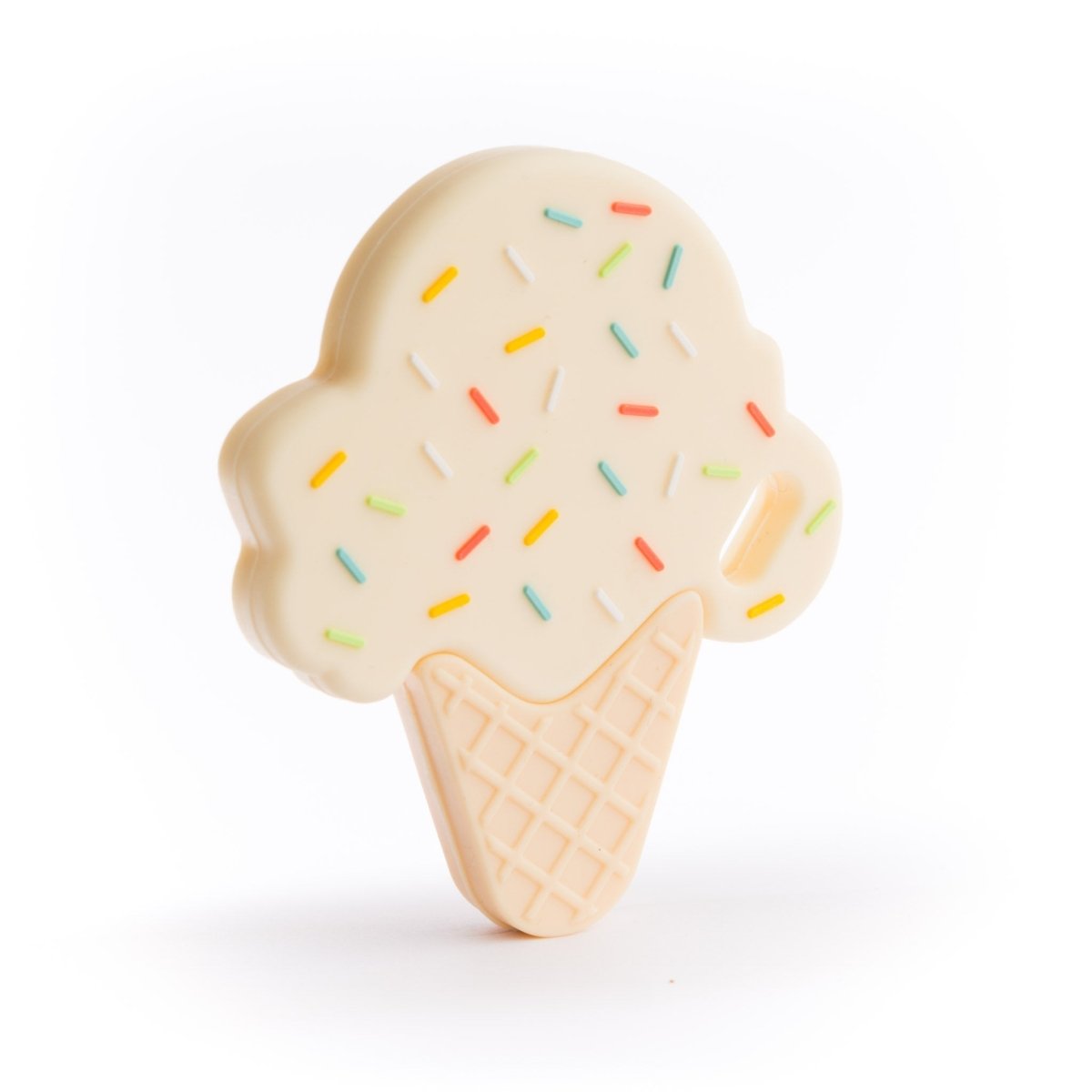 Silicone Teethers and Pendants Sprinkle Ice Cream Cones Vanilla from Cara & Co Craft Supply