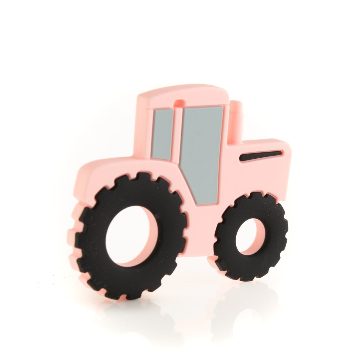 Silicone Teethers and Pendants Tractors Soft Pink from Cara & Co Craft Supply