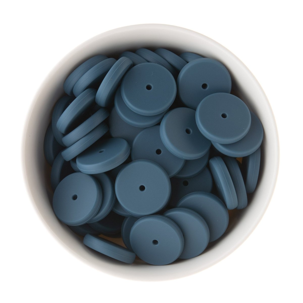 Spacer Beads Coins Flannel Blue from Cara & Co Craft Supply