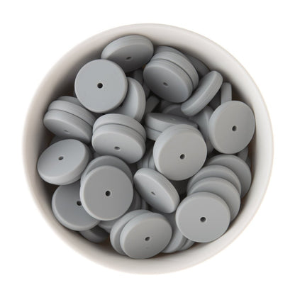 Spacer Beads Coins Glacier Grey from Cara & Co Craft Supply
