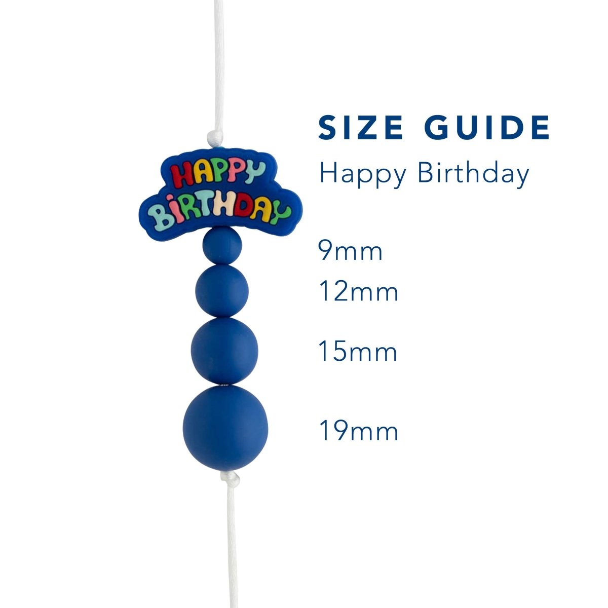 Silicone Beads - Happy Birthday- Cara & Co - hover